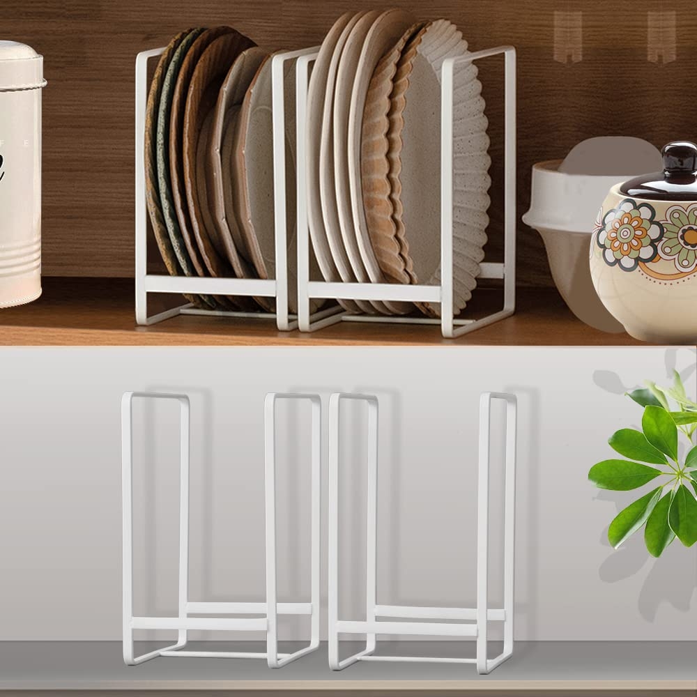 Dish Rack: White Metal Wire Frame Cabinet Organizer