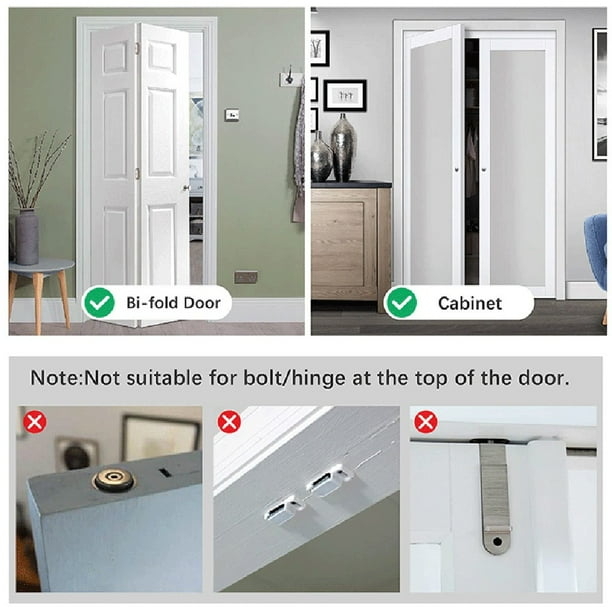 Door Lock Portable Design Bi Fold Compatible Top Mount Latch