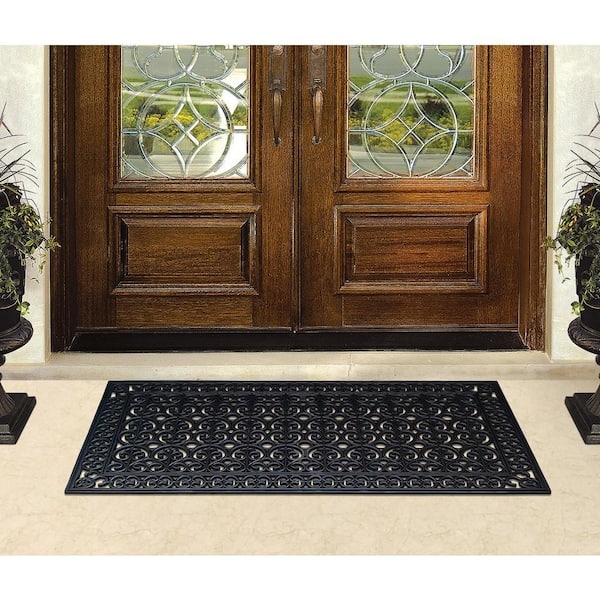 Door Mat: Heavy Duty Ornate Paisley Pattern Double Door Mat