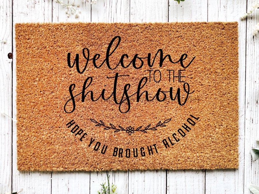 Doormat Botanical Illustration Humorous Coir Welcome Mat