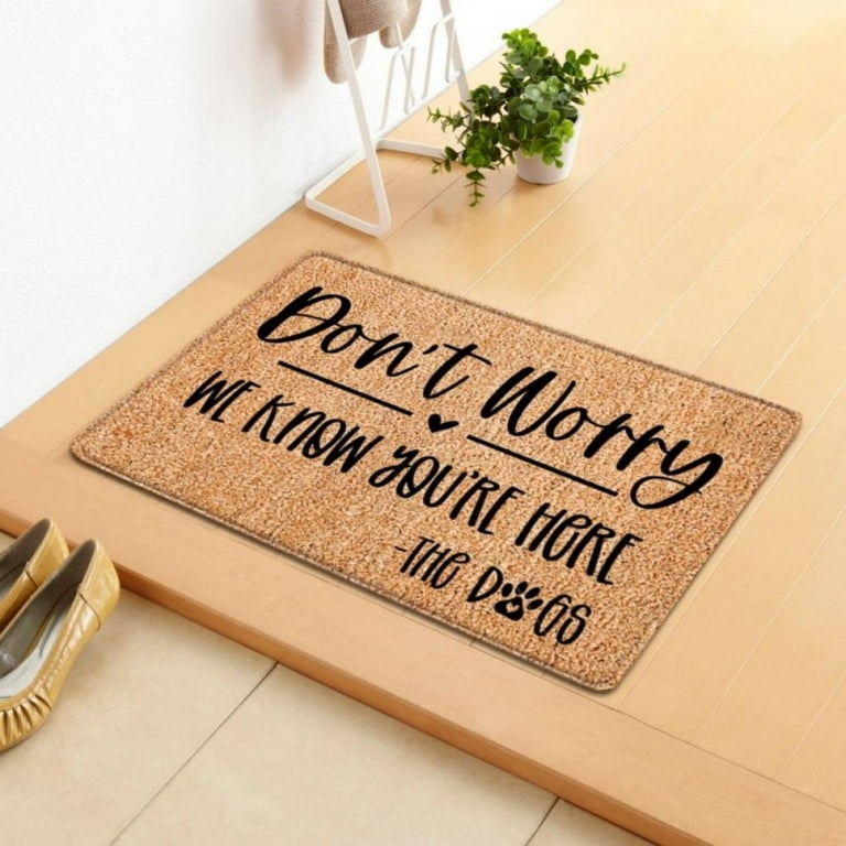 Doormat Funny Dog Text Whimsical Front Porch Accent Rug