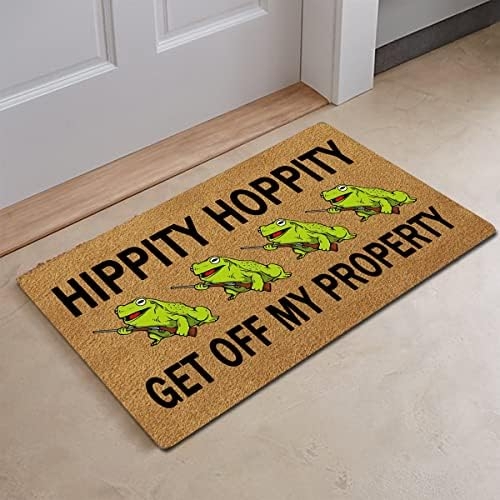 Doormat Humorous Frog Graphics Quirky Frog Entry Mat