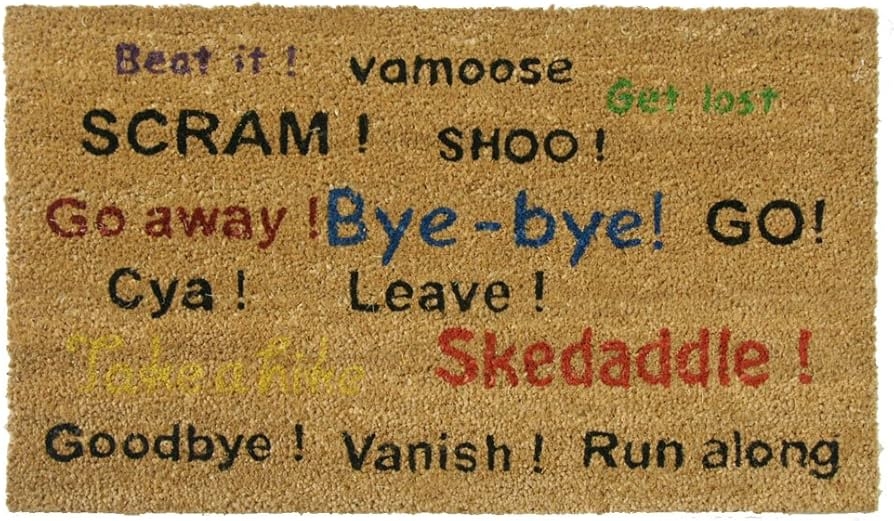 Doormat Multi Colored Text Humorous Coco Coir Door Mat