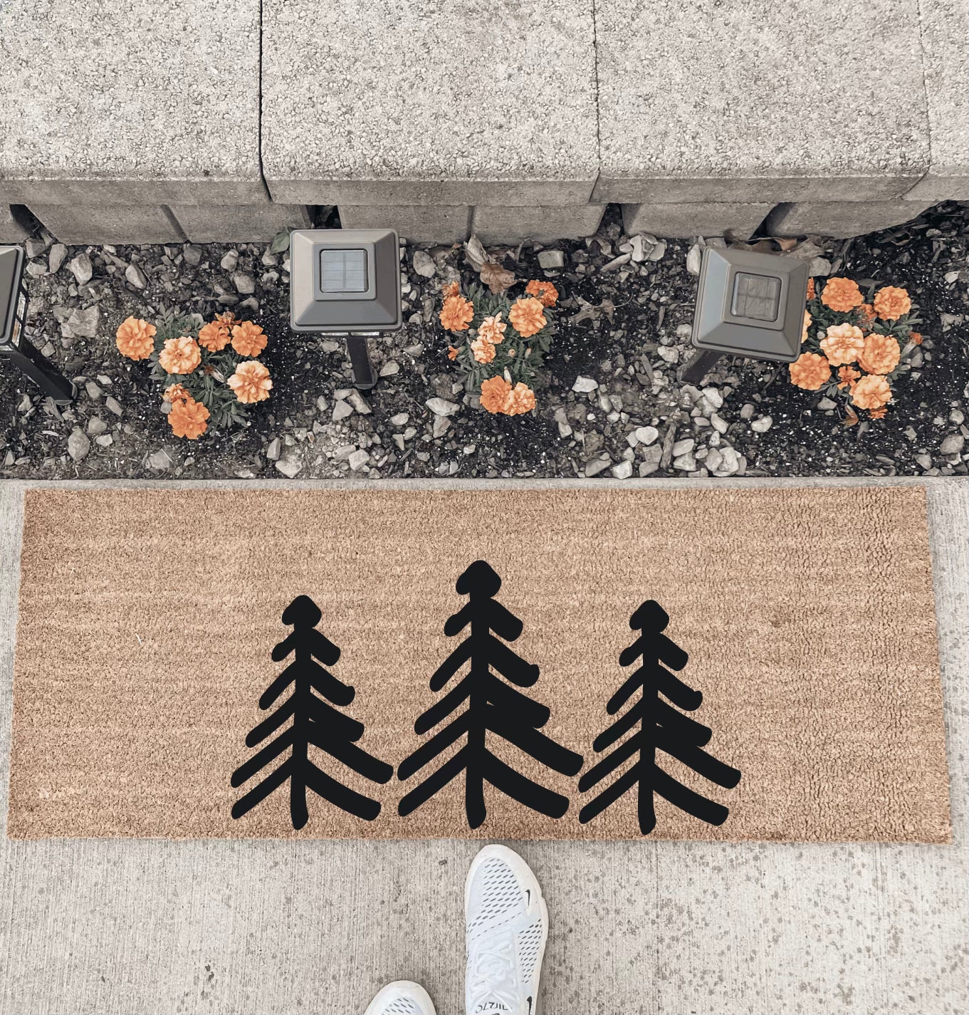 Doormat: Pine Tree Graphic Woodland Entryway Decor Extra Wide