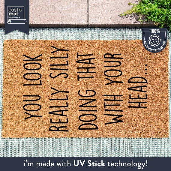 Doormat Sideways Text Sarcastic Entryway Welcome Mat
