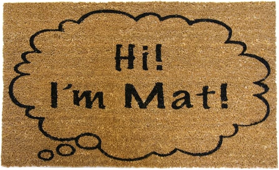 Doormat Thought Bubble Graphic Whimsical Welcome Mat