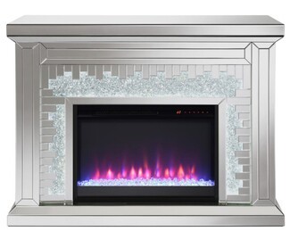 Electric Fireplace Dental Trim Mirrored Surround Multi-Color