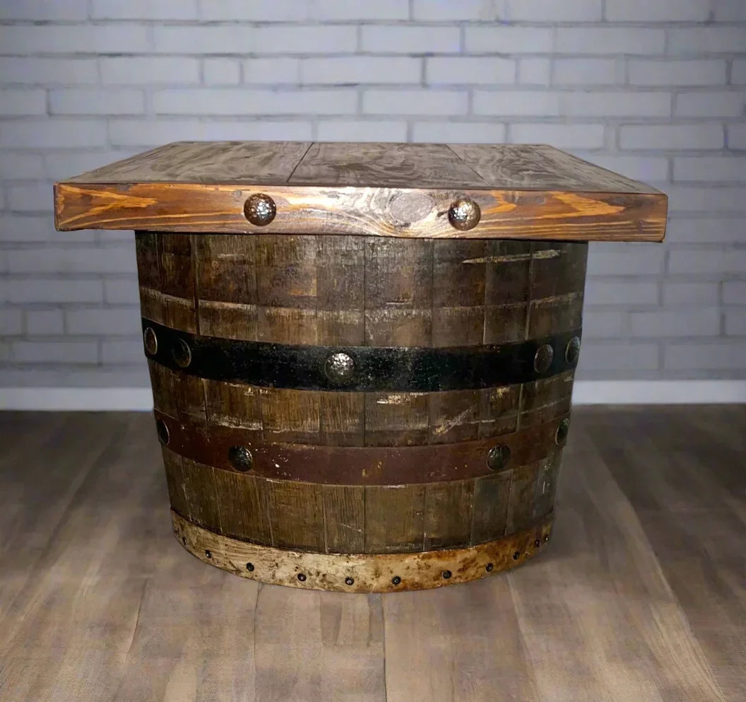 End Table displaying Square Top for a Western Rustic End Table