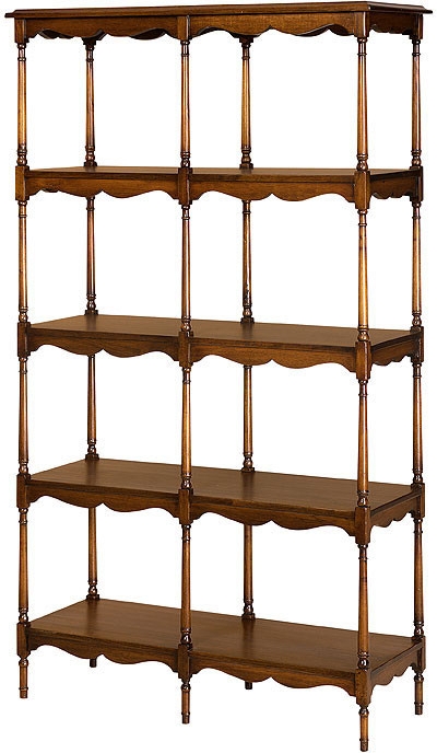 Etagere Shelving with Bobbin Style Legs and Five Tier Design