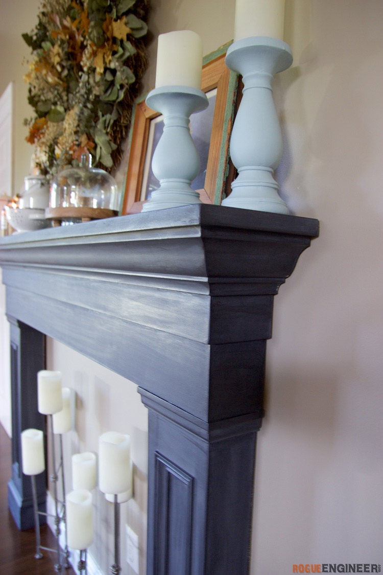 Faux Fireplace Mantel Charcoal Finish Charcoal Faux Mantel