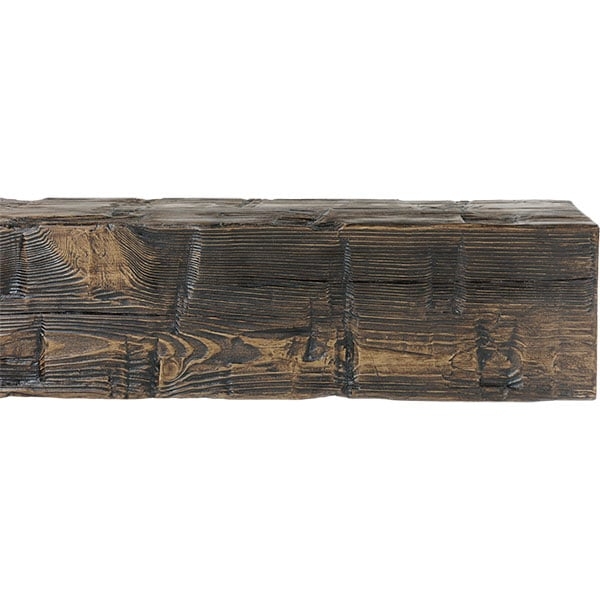Fireplace Mantel Axed Cut Texture Reclaimed Wood Look Mantel