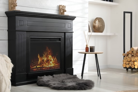 Fireplace Mantel Electric Fire Insert Black Electric Fireplace