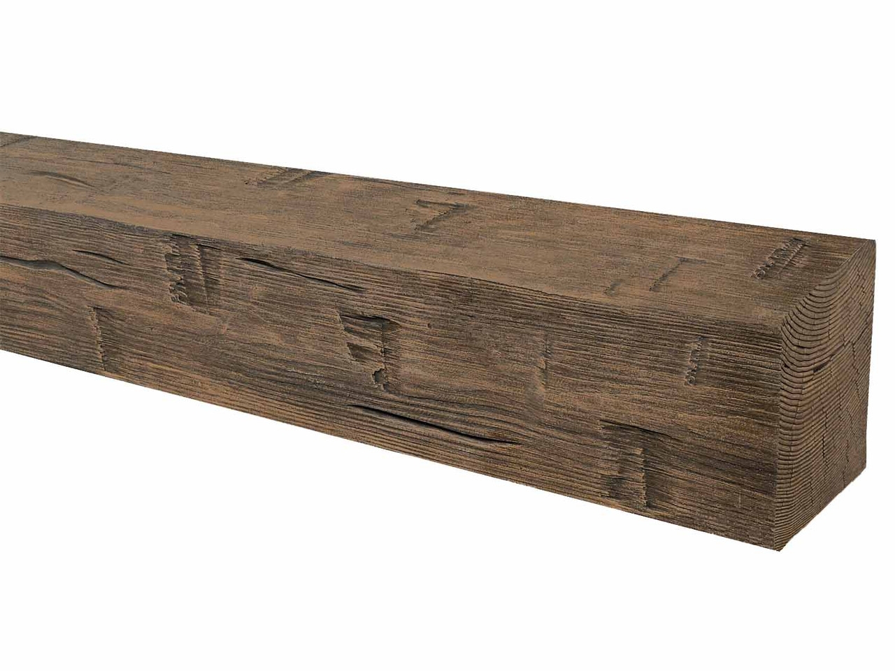Fireplace Mantel Hand Hewn Texture Rustic Wood Beam Shelf