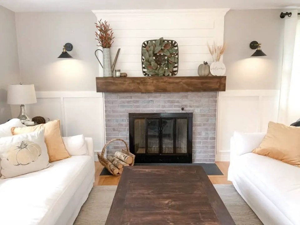 Fireplace Mantle Thick Box Beam Modern Farmhouse Shiplap