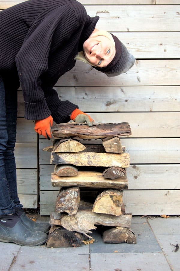 Firewood Stack Crisscross Pattern Firewood Organization