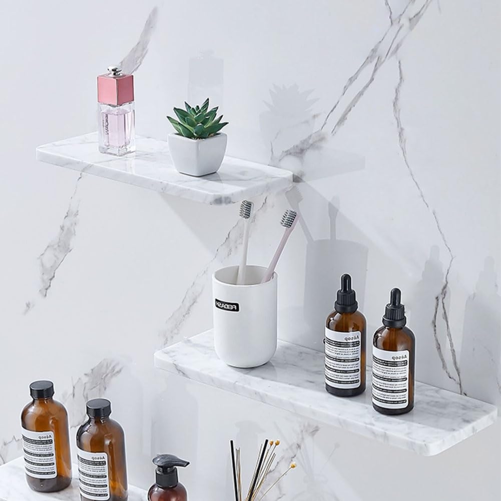 Floating Shelf Natural Marble Slim Stone Storage Rack
