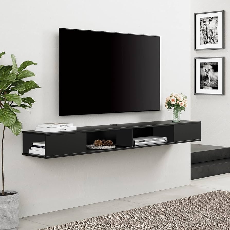 Floating Black Tv Stand