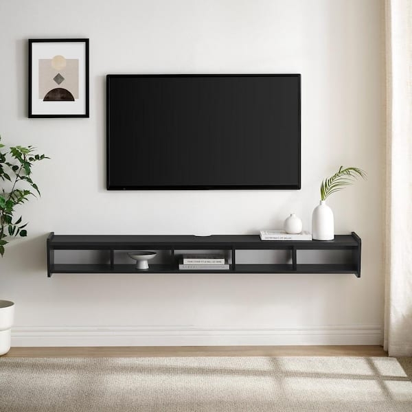 Floating TV Stand Open Compartment Media Shelving
