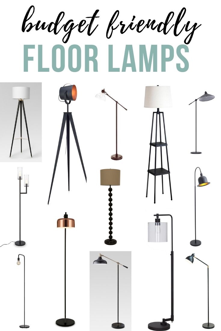 Floor Lamp with Integrated Shelving and Tripod