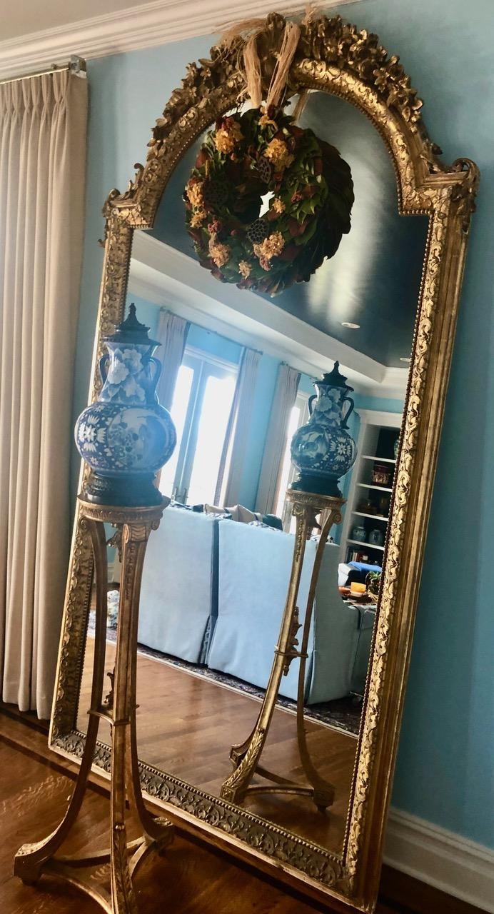 Floor Mirror Oversized Arched Large French Provincial Decor