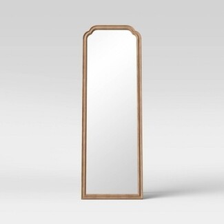 Floor Mirror Scalloped Arch Warm Brown Full Length Mirror