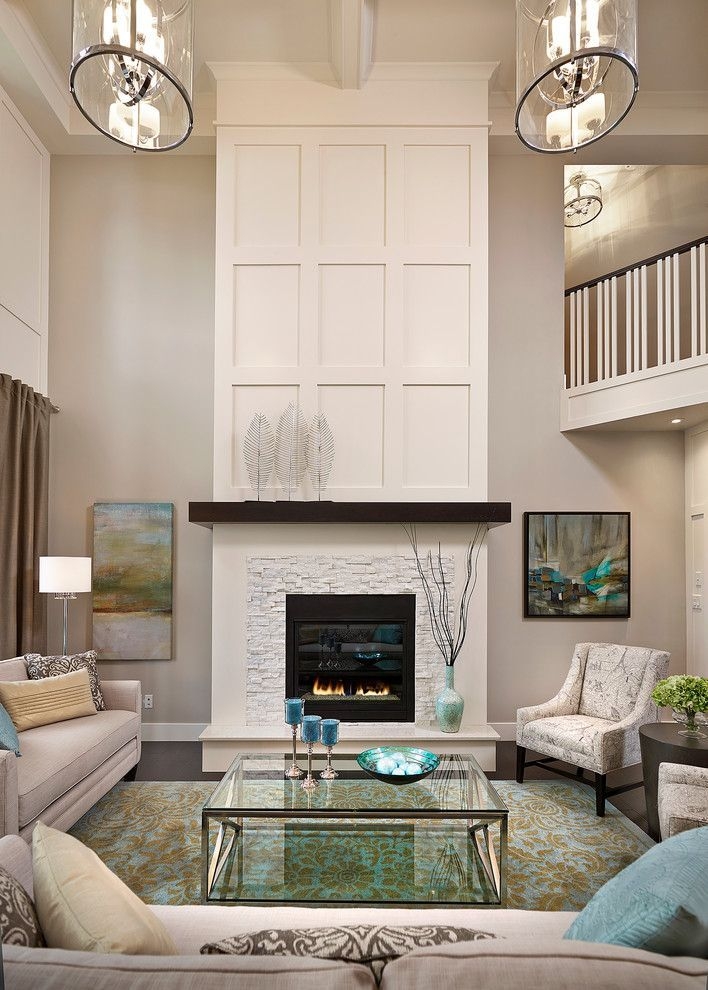 Floor To Ceiling Fireplace Paneled Overmantel Tall Idea