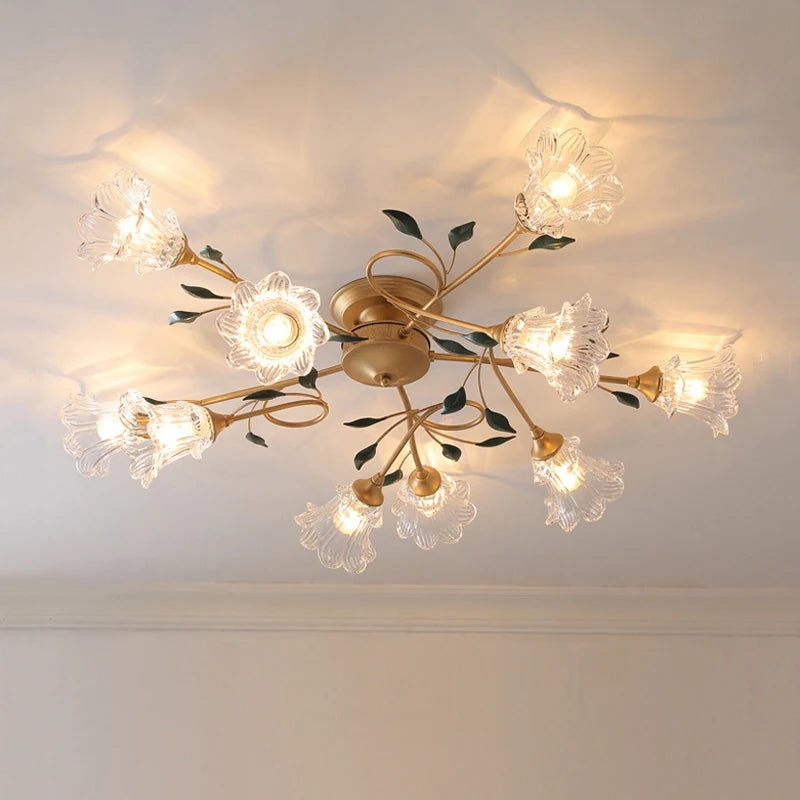 Flush Mount Light Branch Like Arms French Country Ceiling