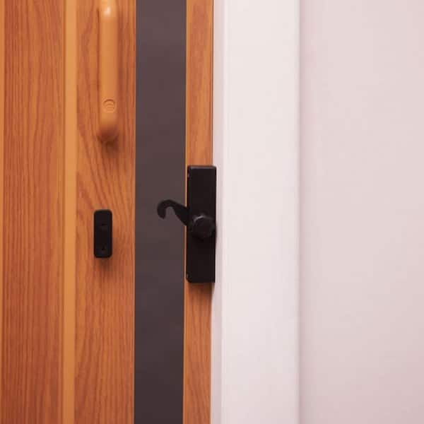 Folding Door Lock Hook Latch Matte Black Finish Closet Latch