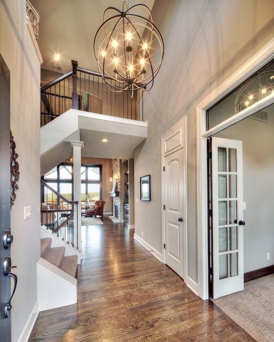 Foyer Chandelier Two Story Scaling Glass Large Scale Foyer Lighting