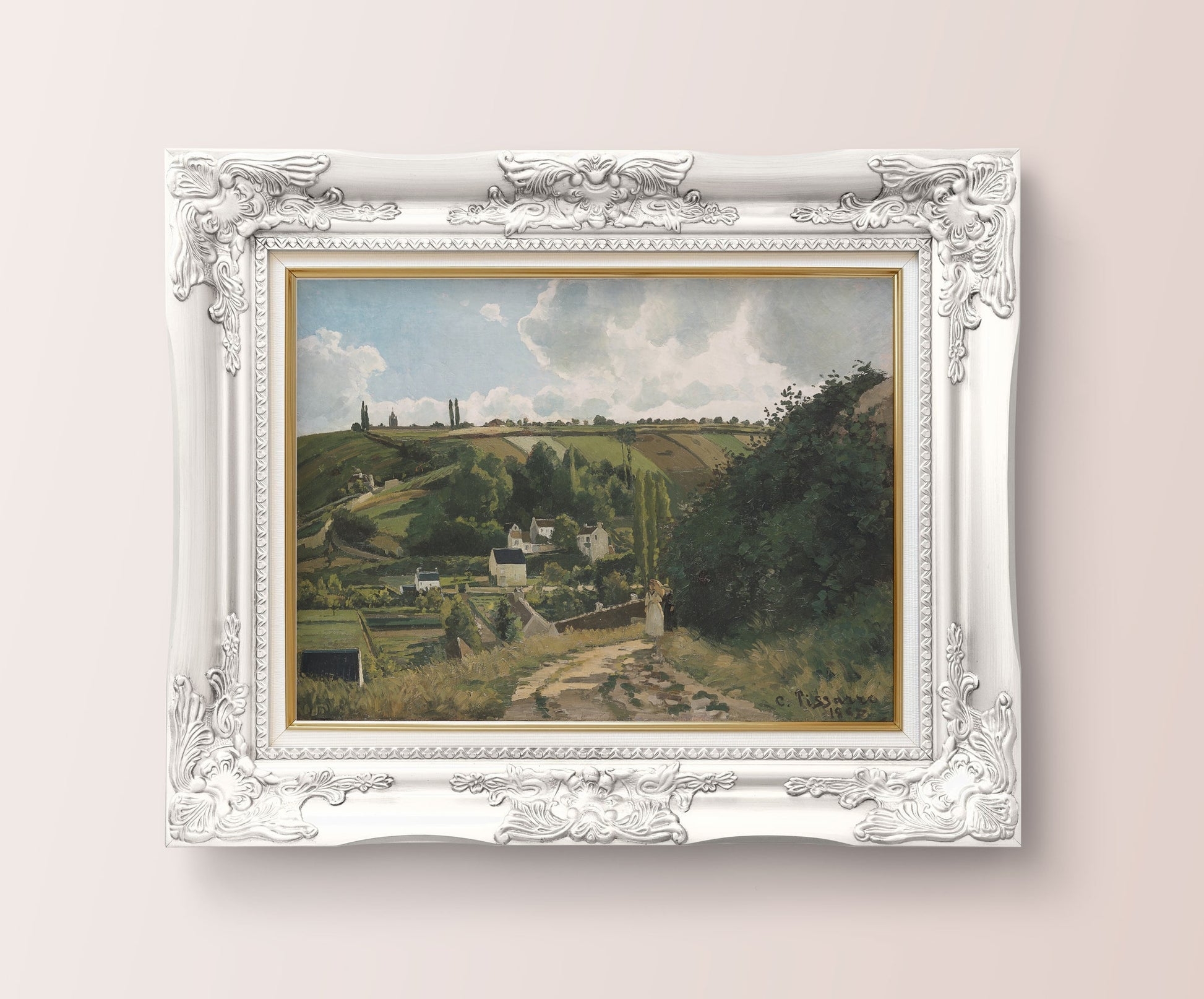 Framed Wall Art Ornate French Countryside Landscape Art