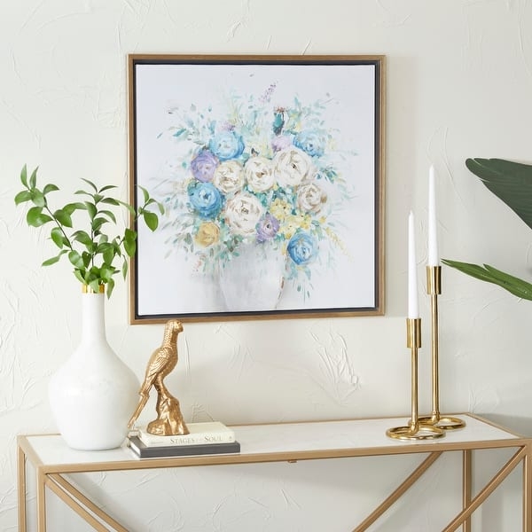 Framed Wall Art Polystone Gold Framed Botanical Art