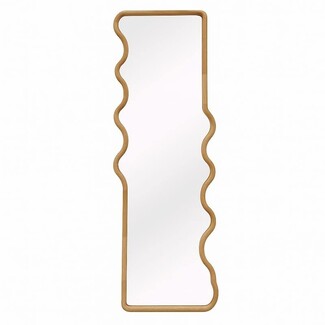 Full Length Mirror: Waveform Silhouette Solid Wood Frame