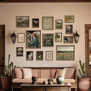 Gallery Wall Set 16 Piece Salon Style Vintage Gallery Wall Set