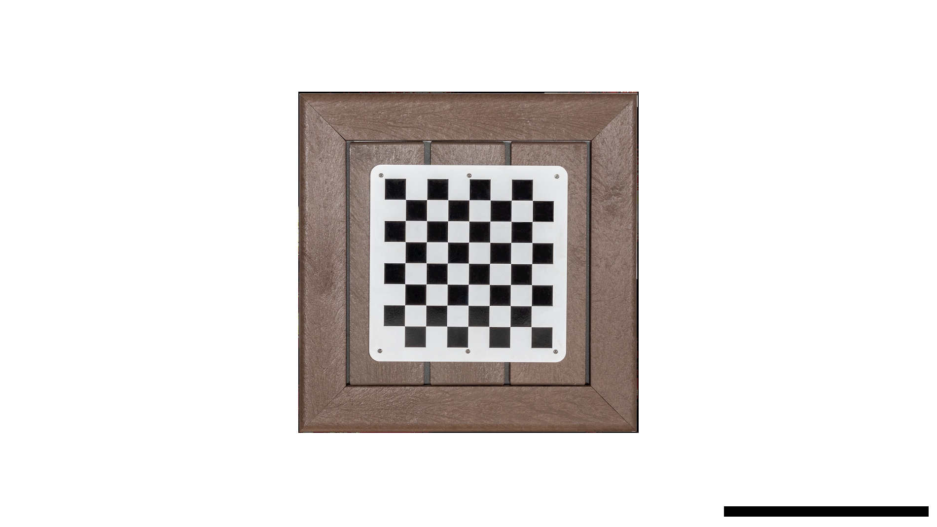 Game Table with Plank Top and Inset Chess Board Surface