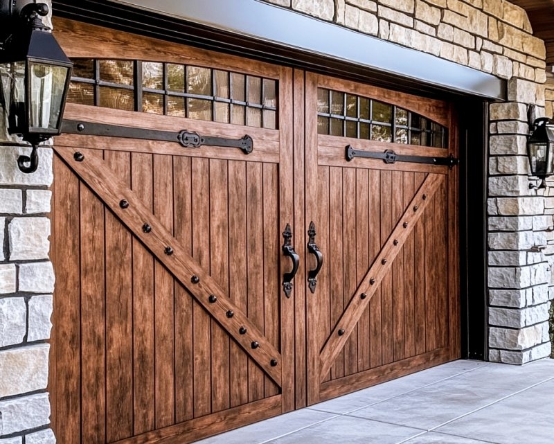 Garage Door Carriage House Hardware Clavo Studs and Strap Hinges