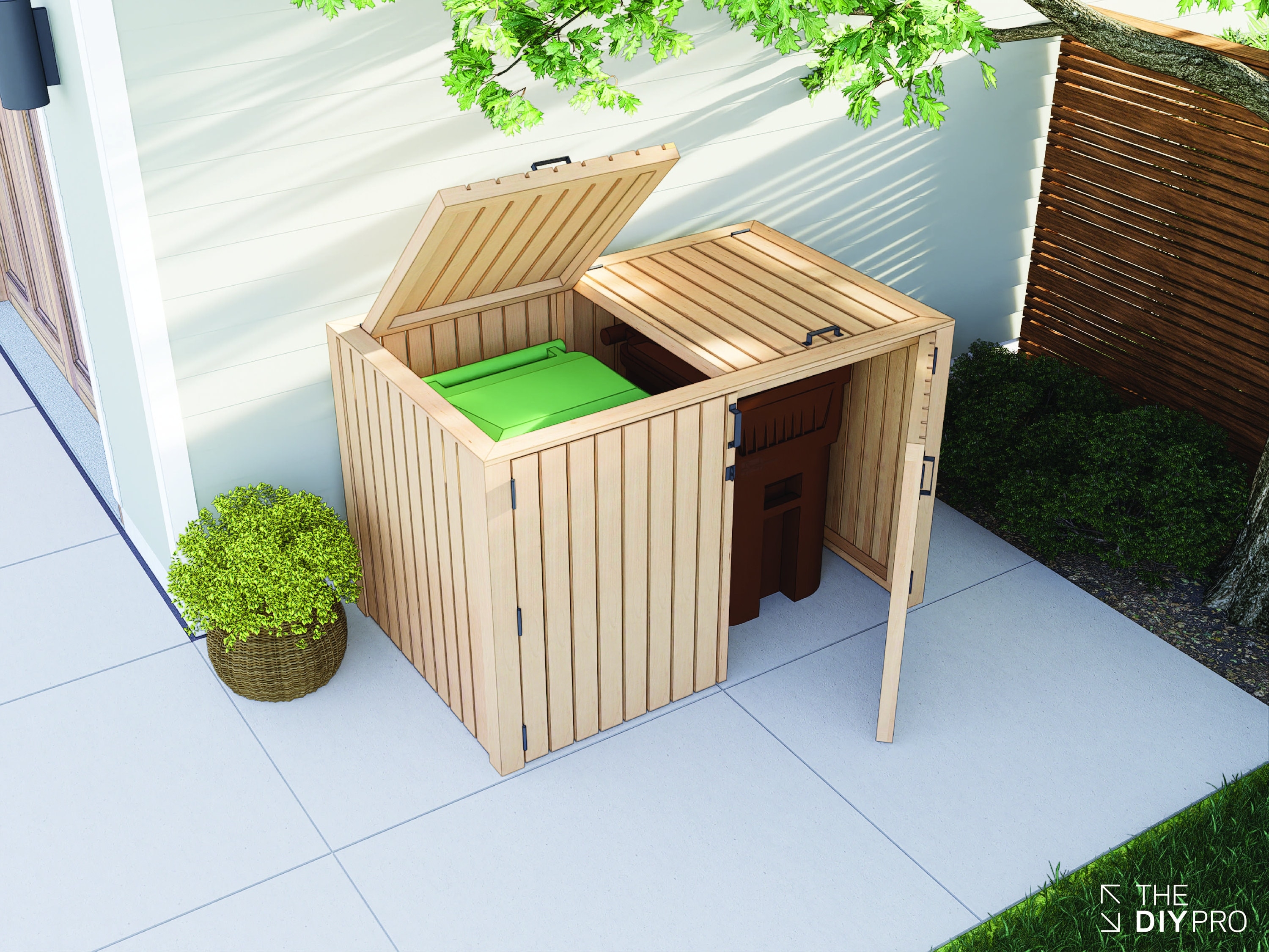 Outdoor Trash Bin Cover
