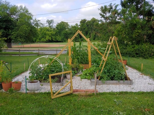 Garden Trellis Wooden A-Frame Plant Support and Scrap Wood
