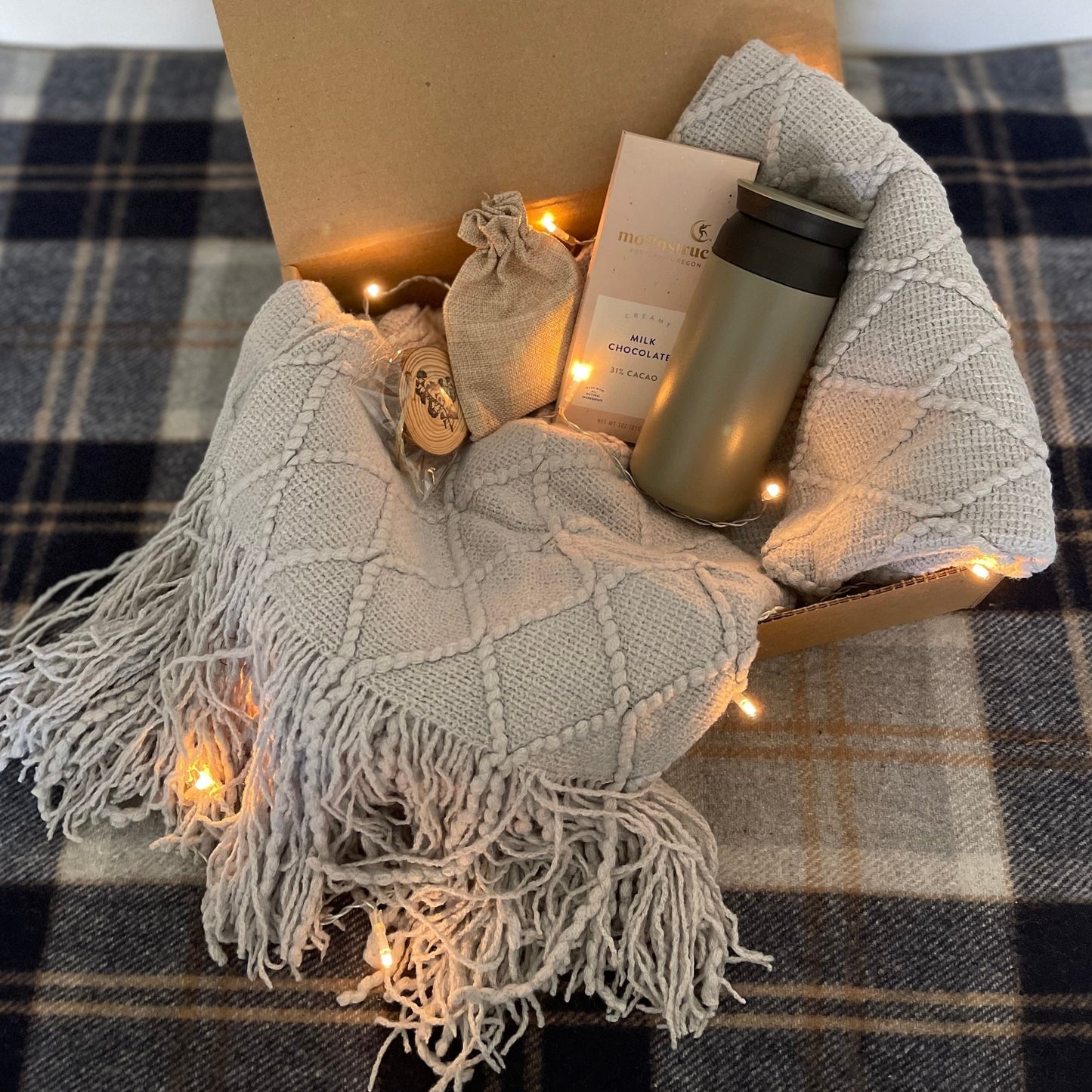 Gift Box Diamond Knit Texture Warm Hygge Care Package