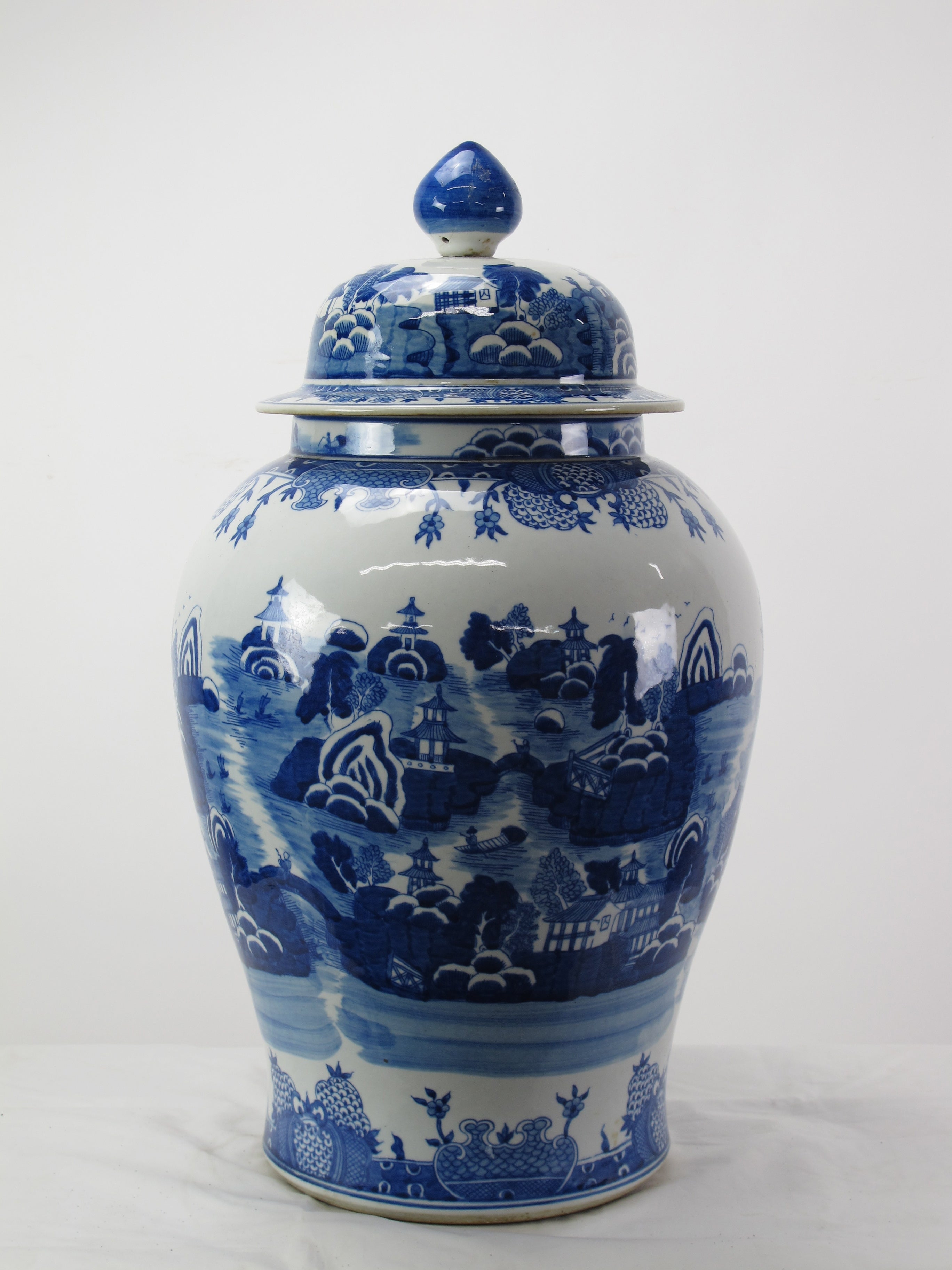 Ginger Jar Landscape Motif and Large Temple Jar Shape