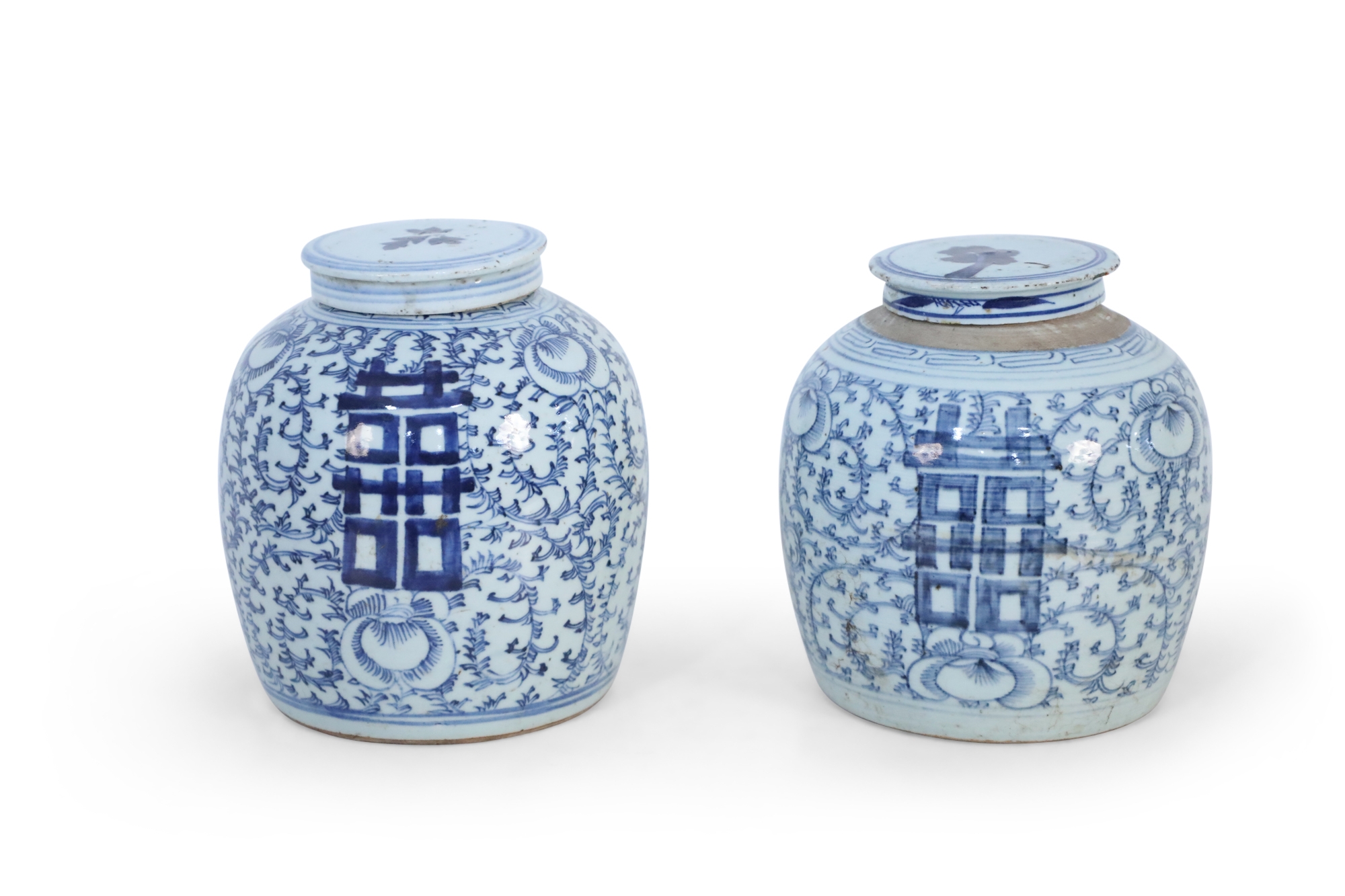 Ginger Jar Matched Pair with Double Happiness Motif