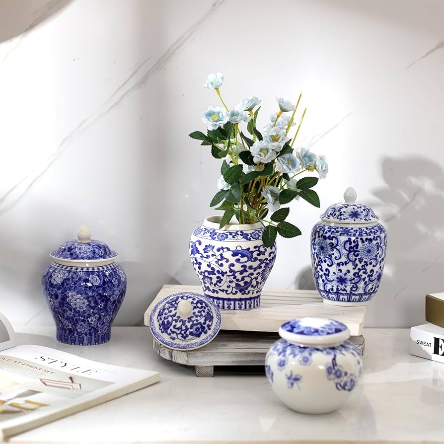 Ginger Jars Tabletop Accent Set with Varying Shapes