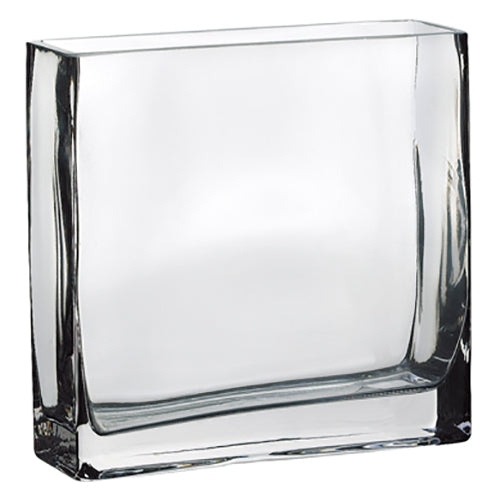 Glass Vase: Slim Profile Narrow Mantel Decor Vessel