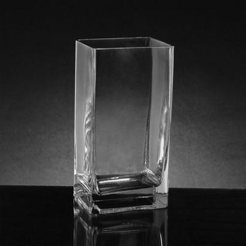 Glass Vase: Thick Base Modern Floral Vessel Container