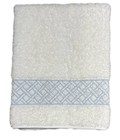 Hand Towel with Sky Blue Trellis and Blue Trellis Hand Towel