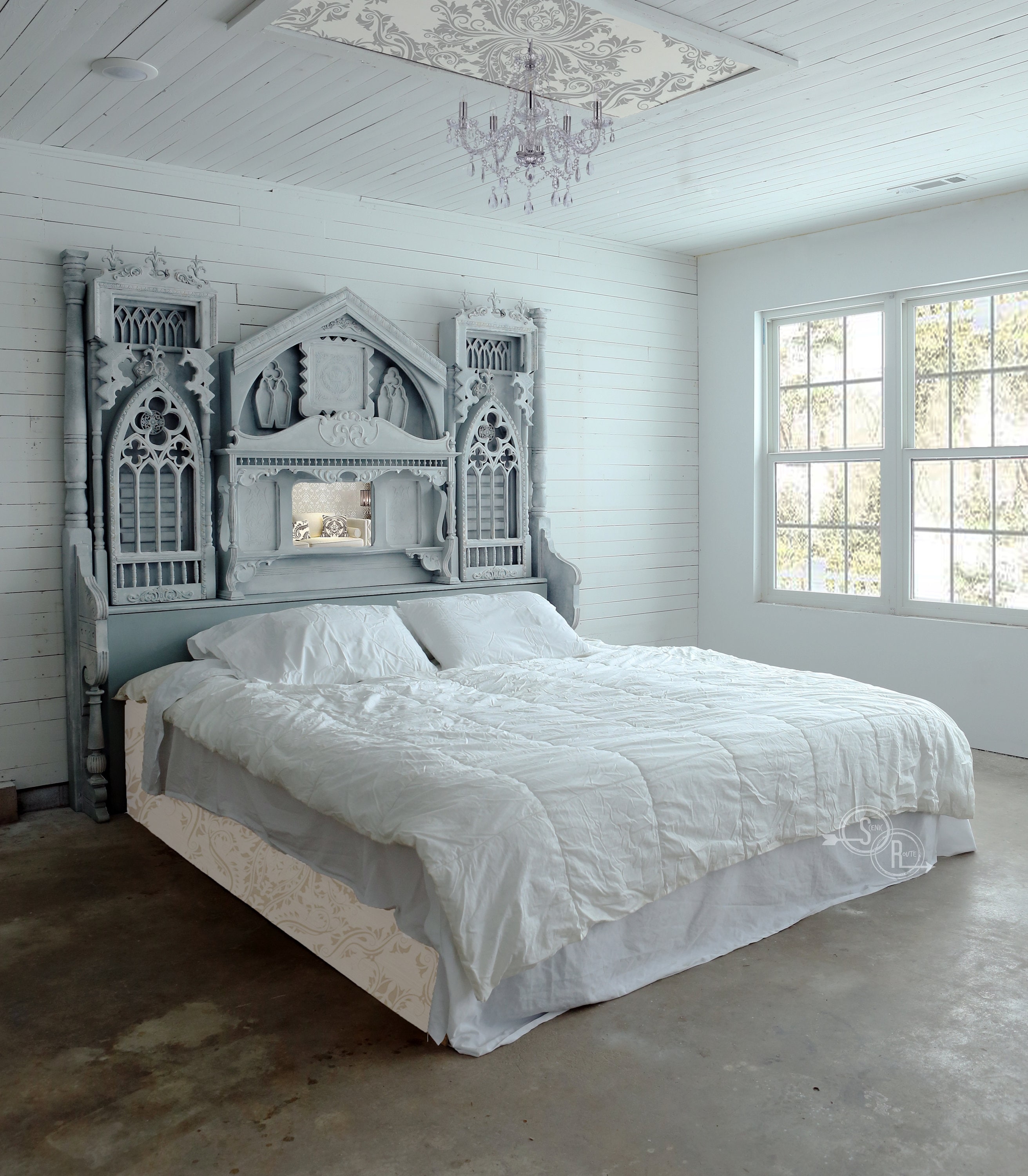 Headboard Gothic Tracery Alcove Architectural Scale