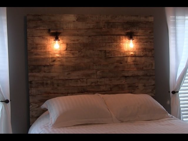 Headboard Mason Jar Sconces Rustic Wood Headboard Lights
