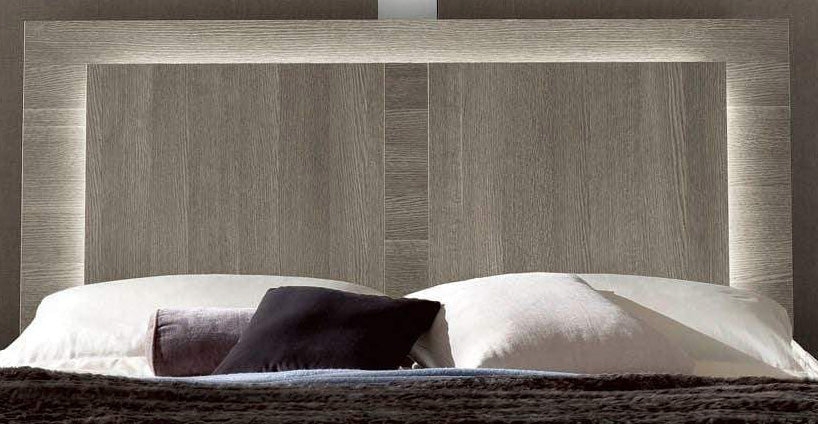 Headboard Perimeter LED System Grey Wood Grain Headboard