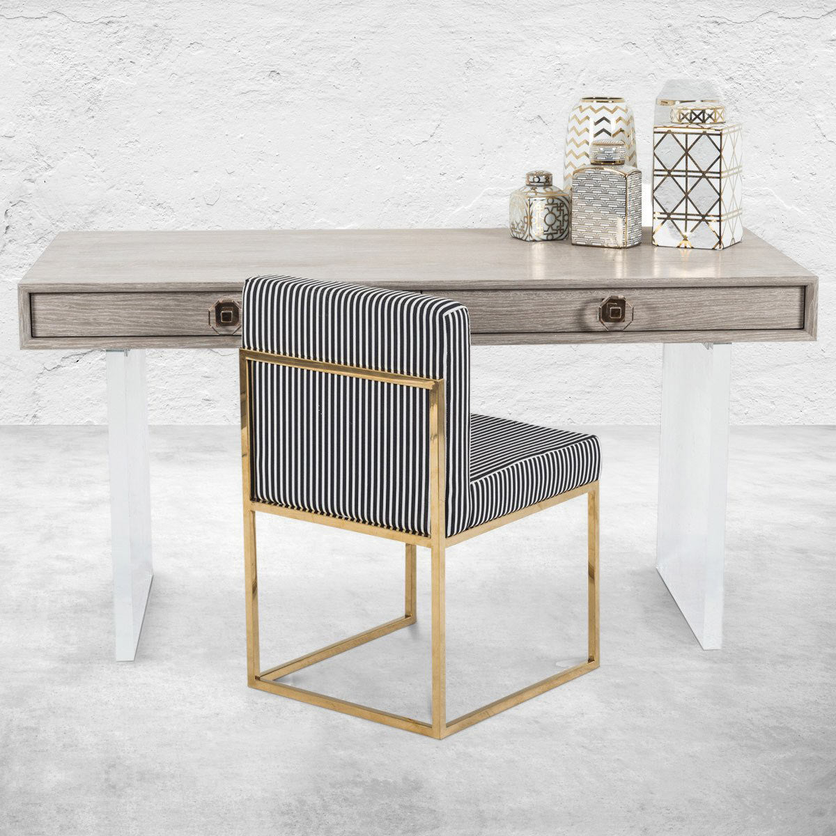 Home Office Desk with Light Oak Top and Plinth Legs