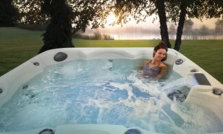 Hot Tub: Waterfall Fountain Textured Shell Modern Spas