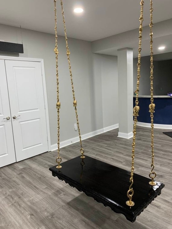 Indoor Swing in High Gloss Black and Elephant Chains
